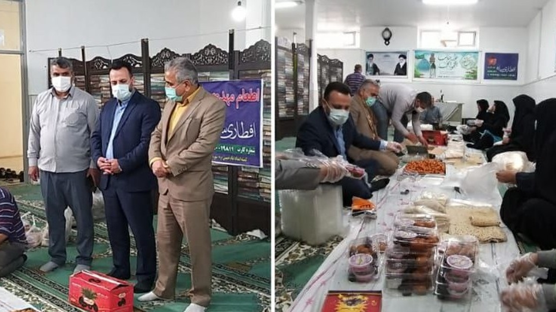 رزمایش ملی بخشش ایرانیان و طرح اطعام مهدوی و کمک های مومنانه با طبخ ۱۶۰۰ پرس غذای گرم و بسته‌های افطاری در سطح شهرستان کمیجان