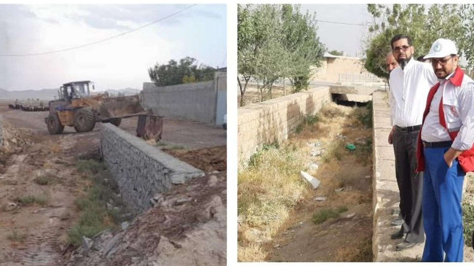 بازگشایی مسیر سیلاب در روستای امامزاده عباس