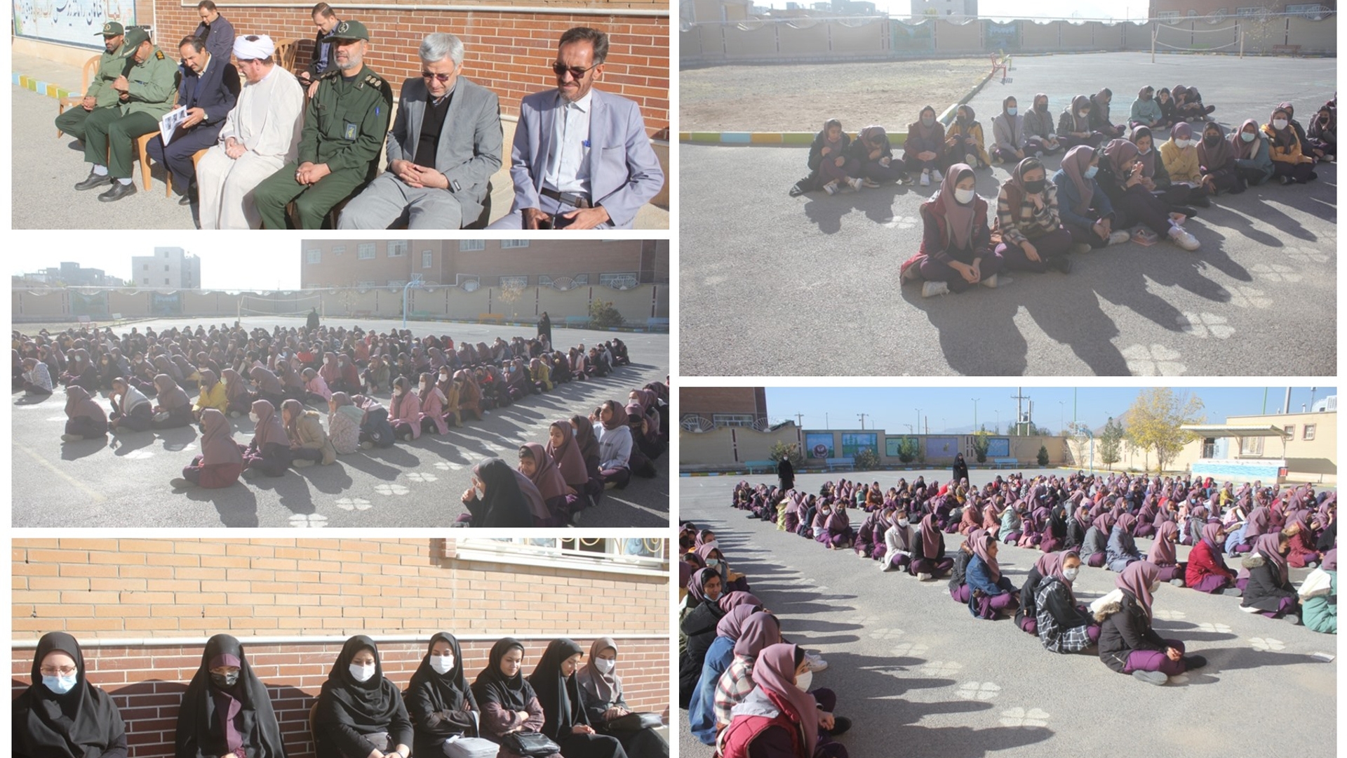 صبحگاه مشترک بسیج دانش آموزی در دبیرستان دخترانه حدیث خمین برگزار شد