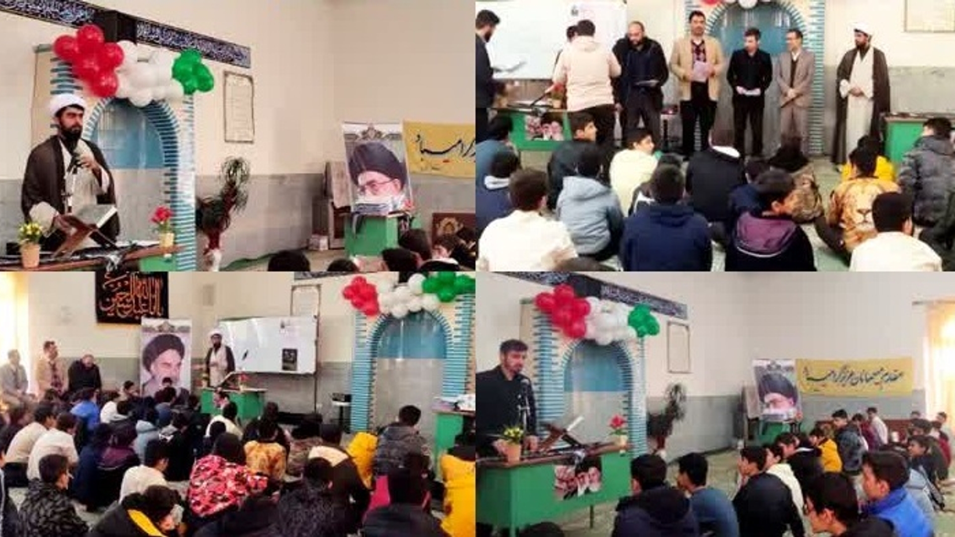 مراسم جشن پیروزی انقلاب اسلامی در دبیرستان اقبال لاهوری شهر زاویه