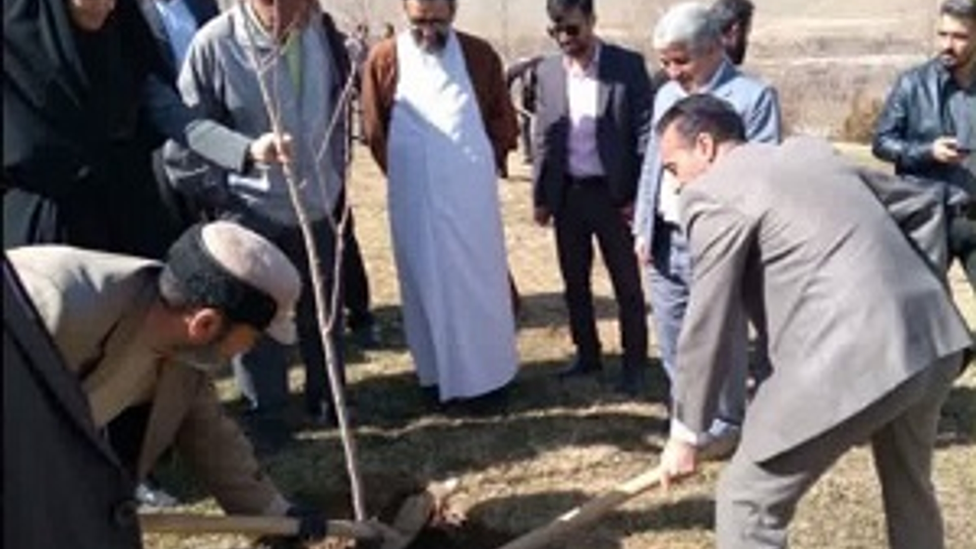 کاشت نهال به مناسبت روز درختکاری در محل یادمان شهدای گمنام شهر شازند