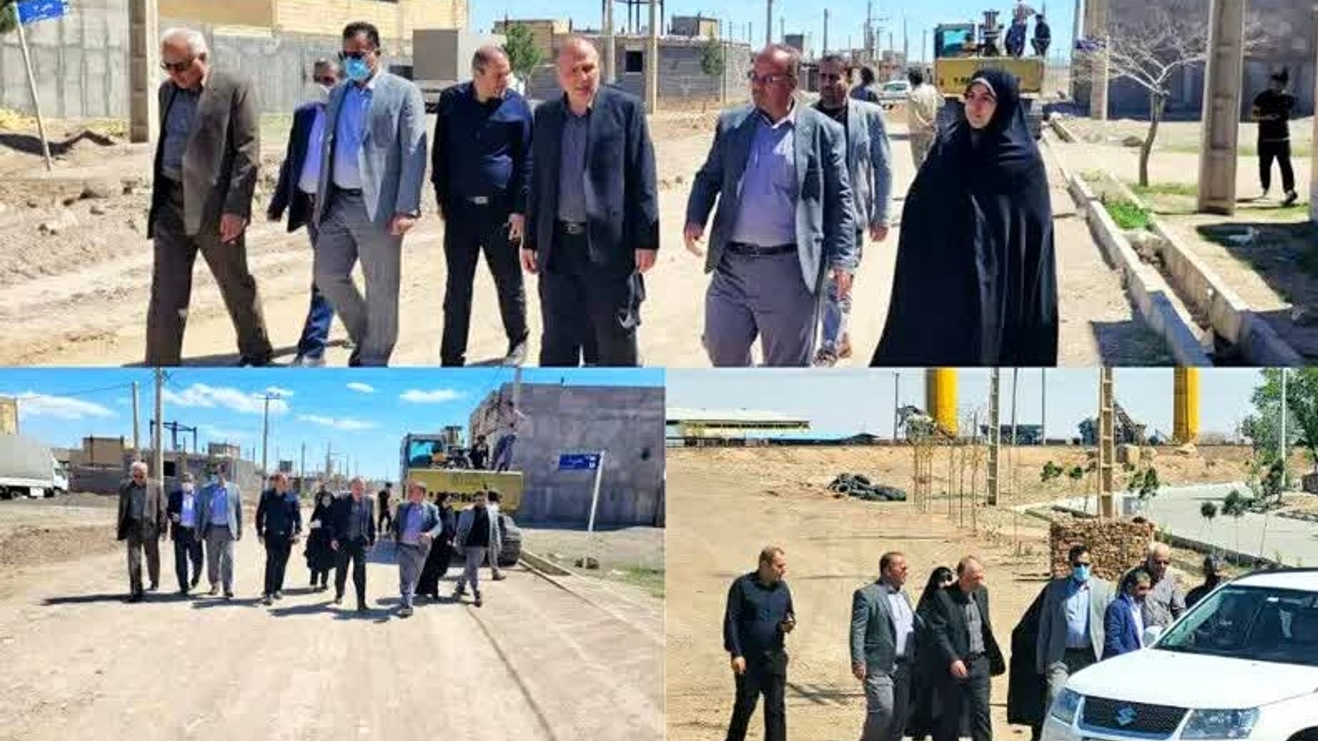بازدید فرماندار از مسیر ورودی و داخل سایت مسکن مهر