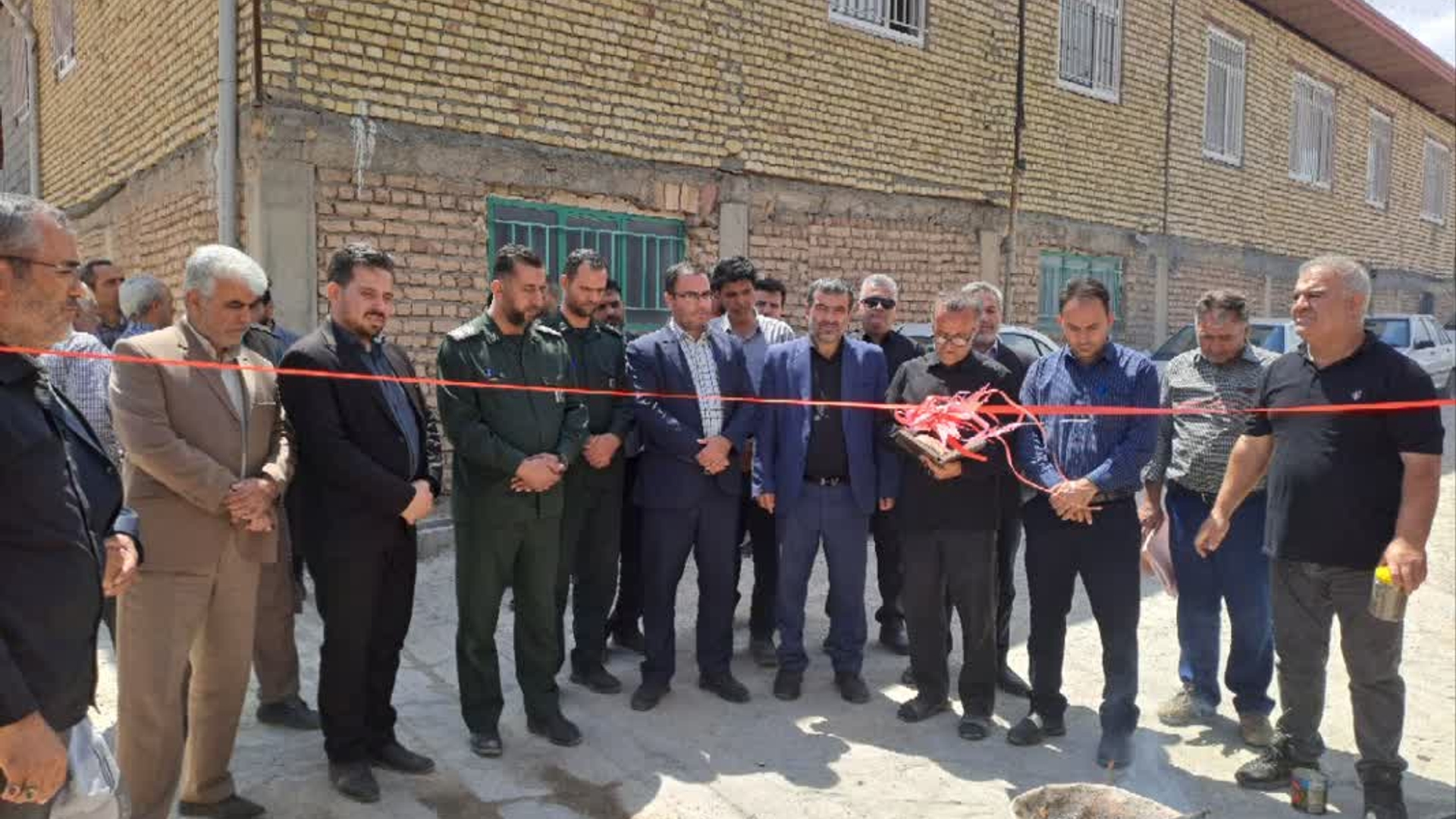 افتتاح و بهره برداری پروژه جدول گذاری و سنگ فرش معابر روستای علیشار
