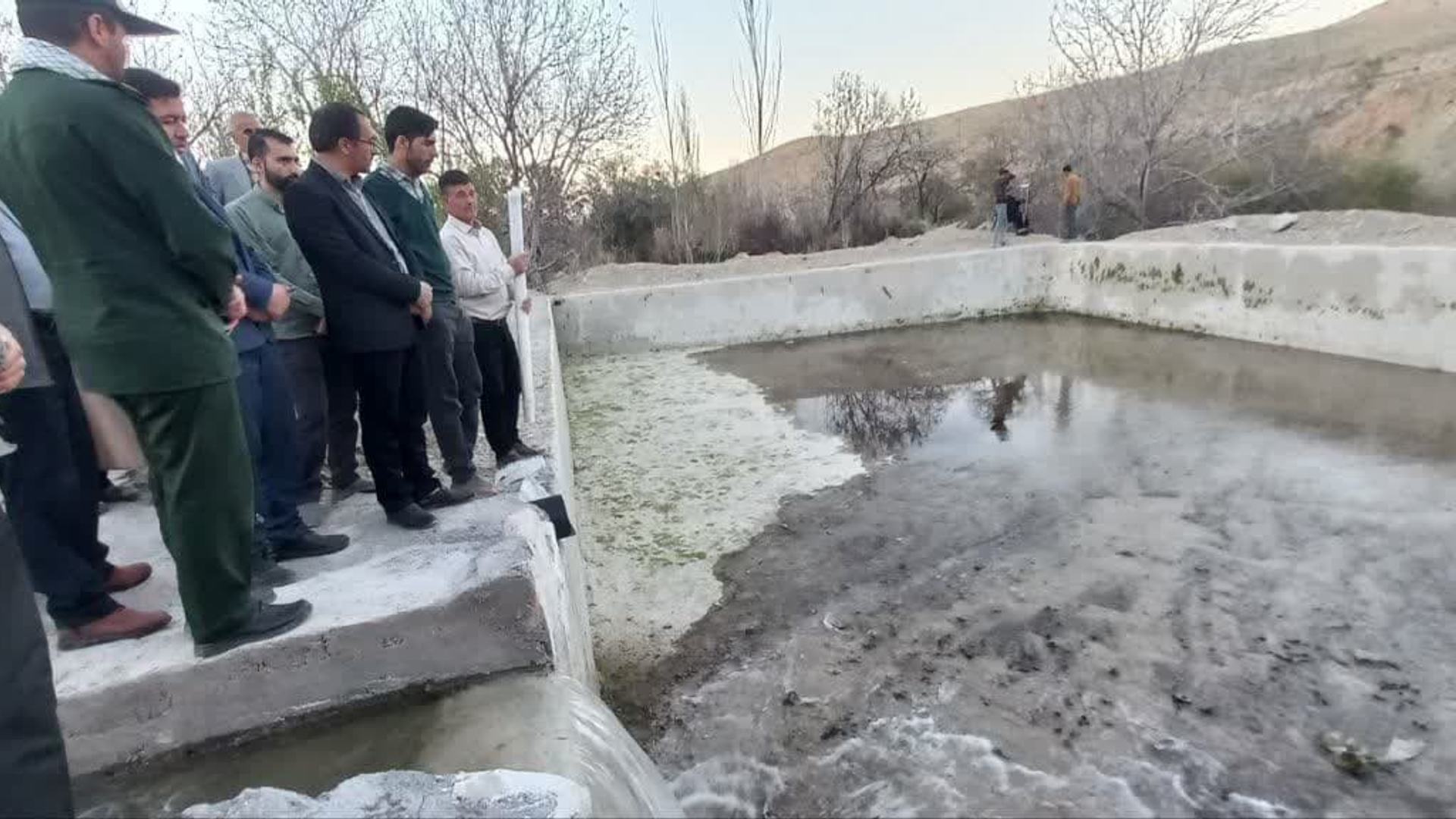 افتتاح استخر ذخیره آب کشاورزی روستای گوگسگرد