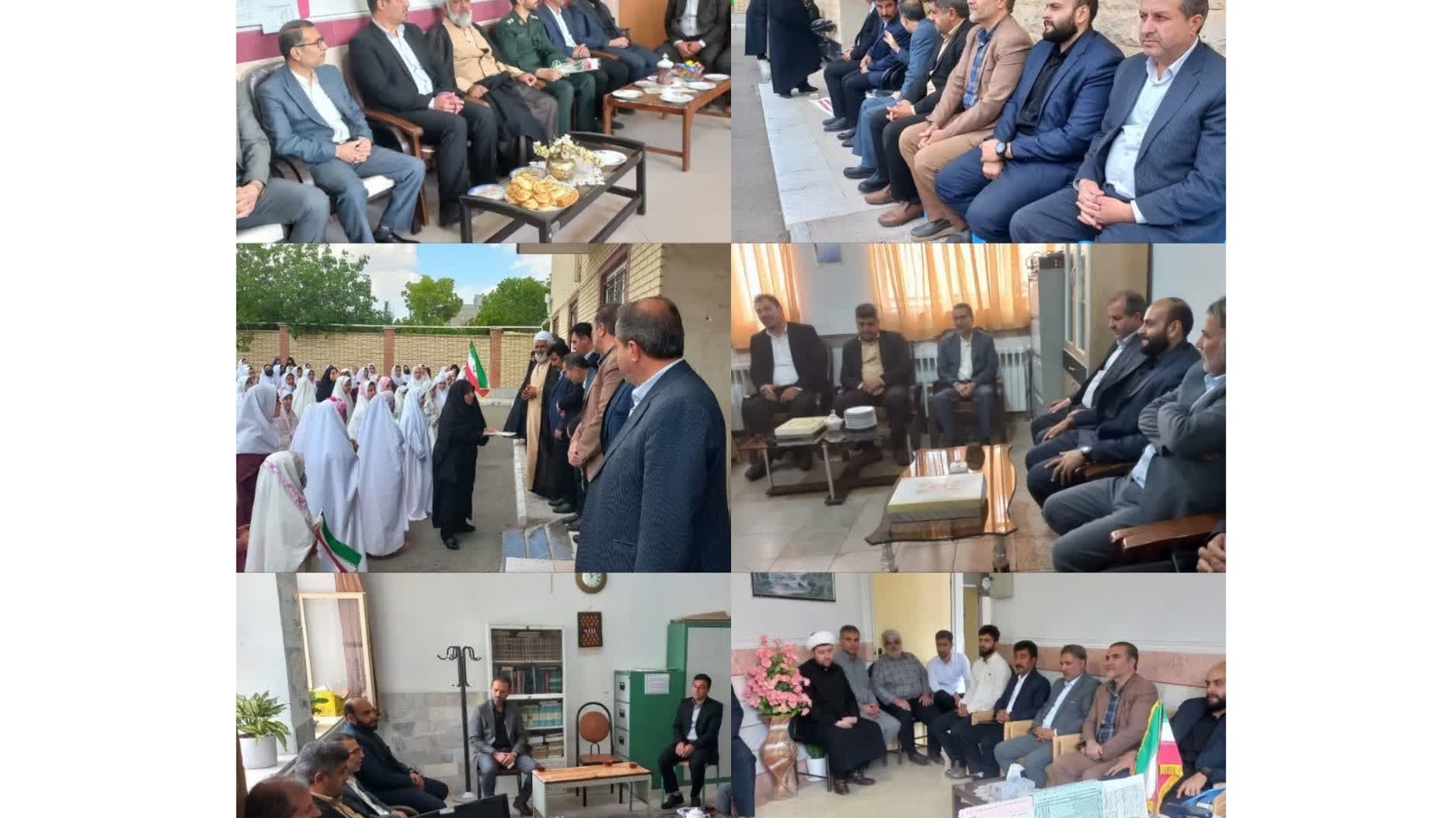حضور جمعی از مسئولین شهرستان زرندیه در مدارس شهر زاویه