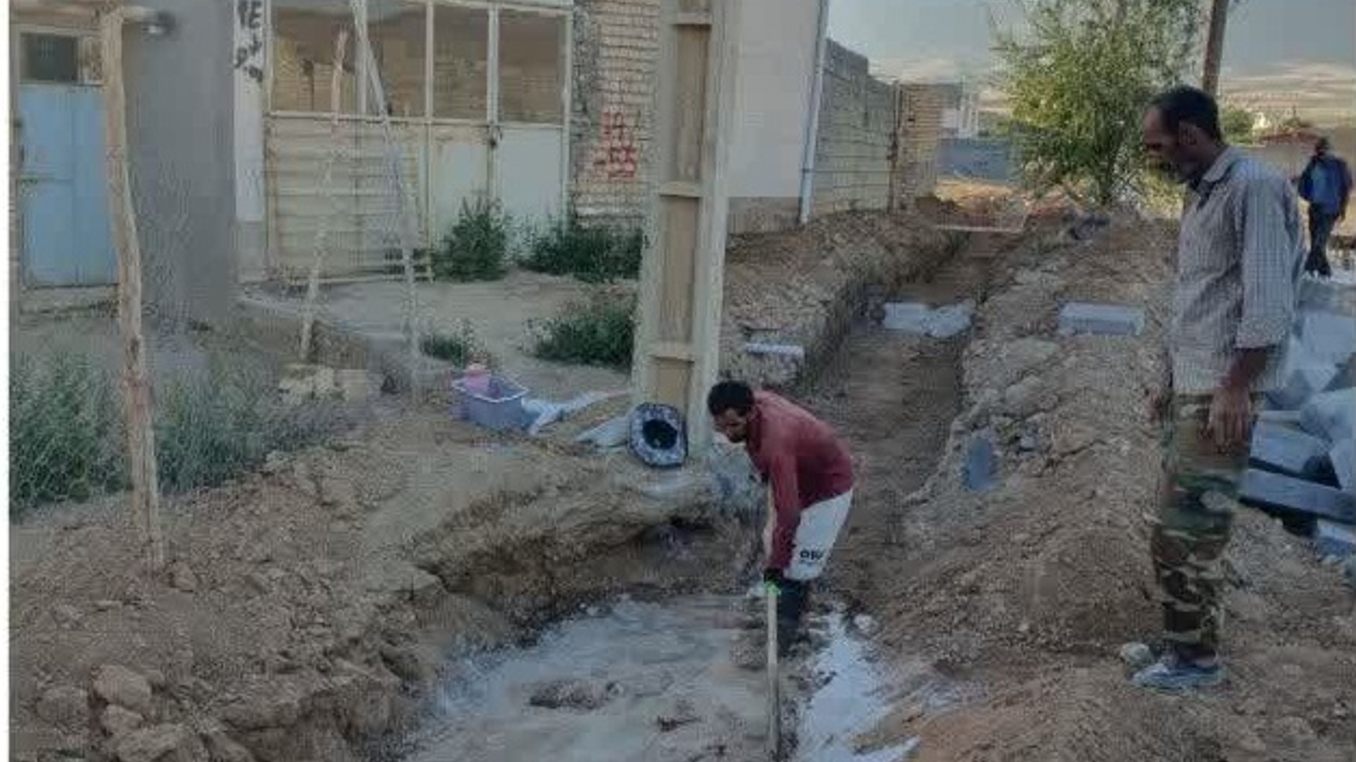 اجرای طرح بهسازی معابر روستای سمقاور