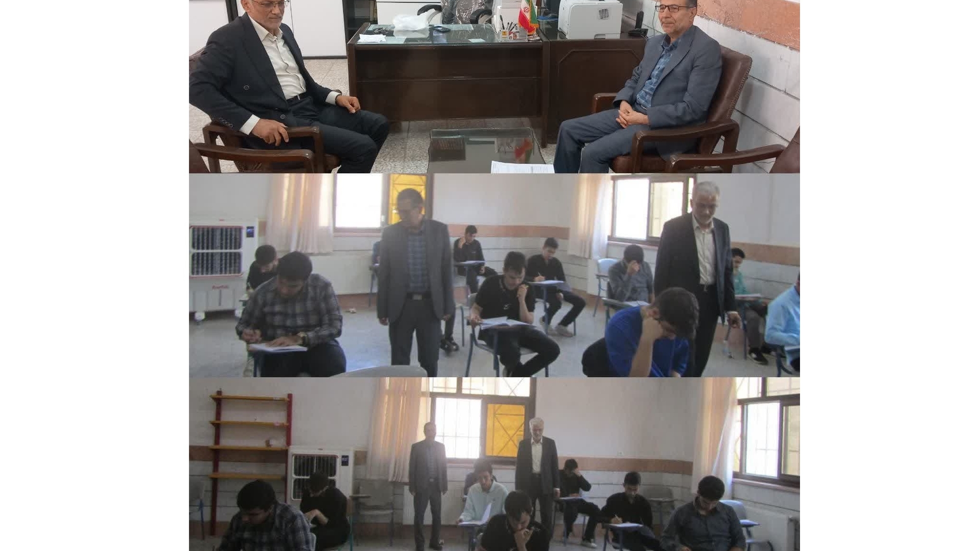بازدید سرپرست فرمانداری زرندیه از مرحله دوم کنکور سراسری در شهر مامونیه