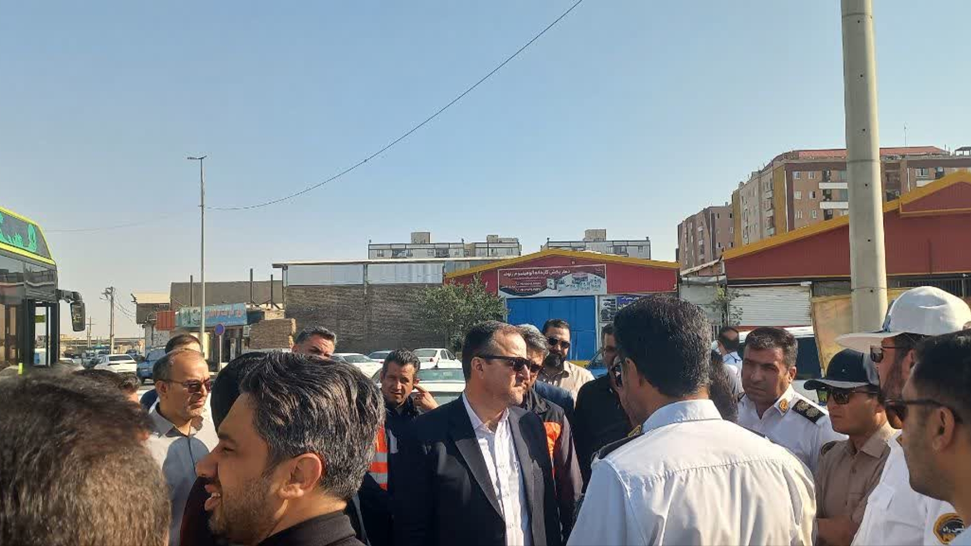 مانور میدانی و بازدید فرماندار شهرستان اراک از مسیر راهپیمایی اربعین حسینی