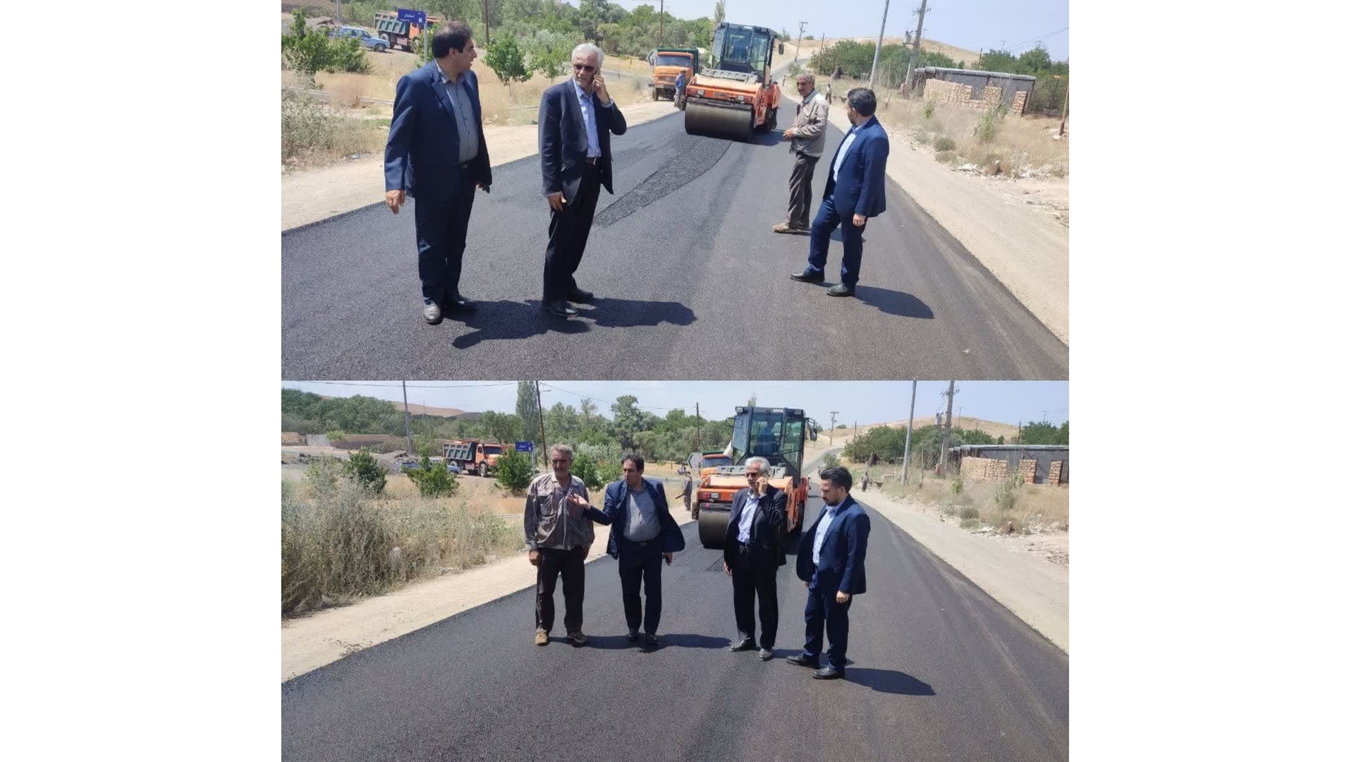 بازدید سرپرست فرمانداری زرندیه از پروژه آسفالت ورودی روستای دوزج