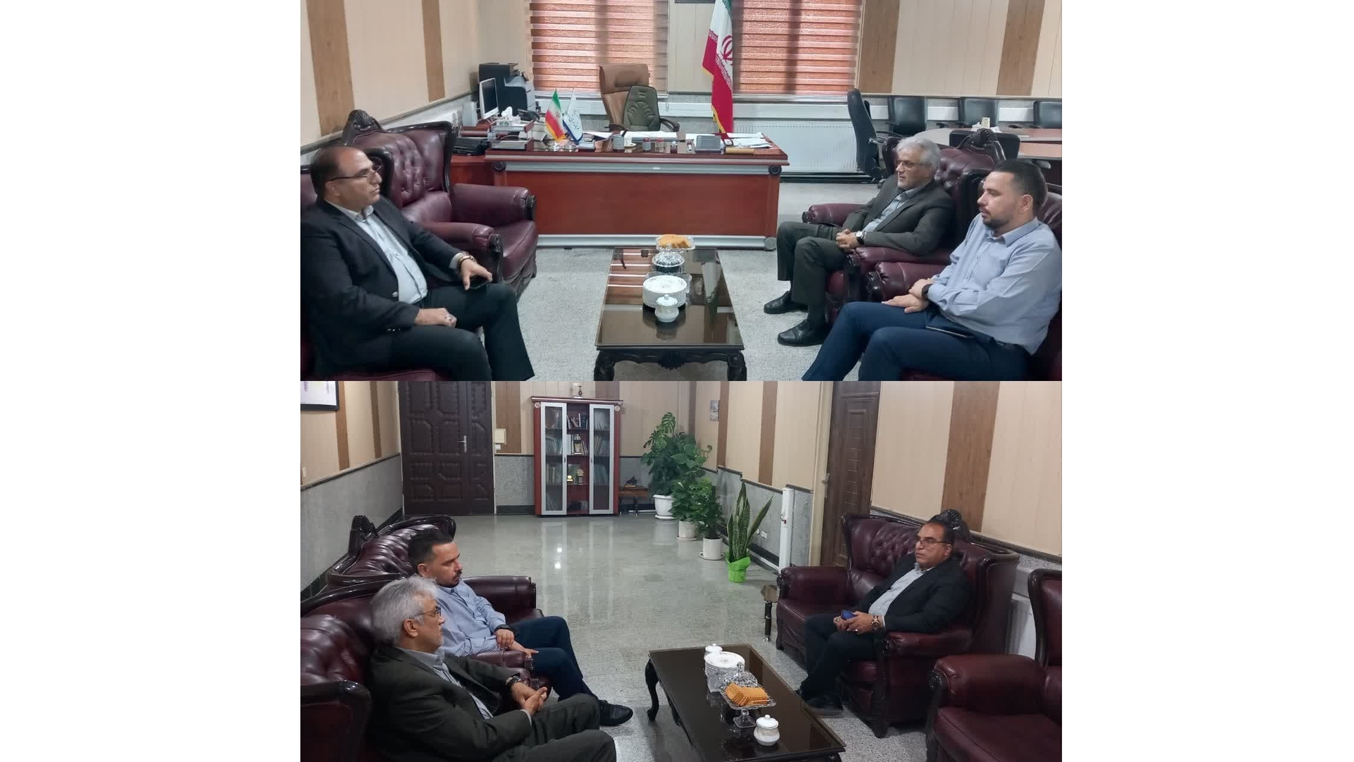 نشست علی ضیایی شهردار مامونیه با مهدی احمدی سرپرست فرمانداری شهرستان زرندیه