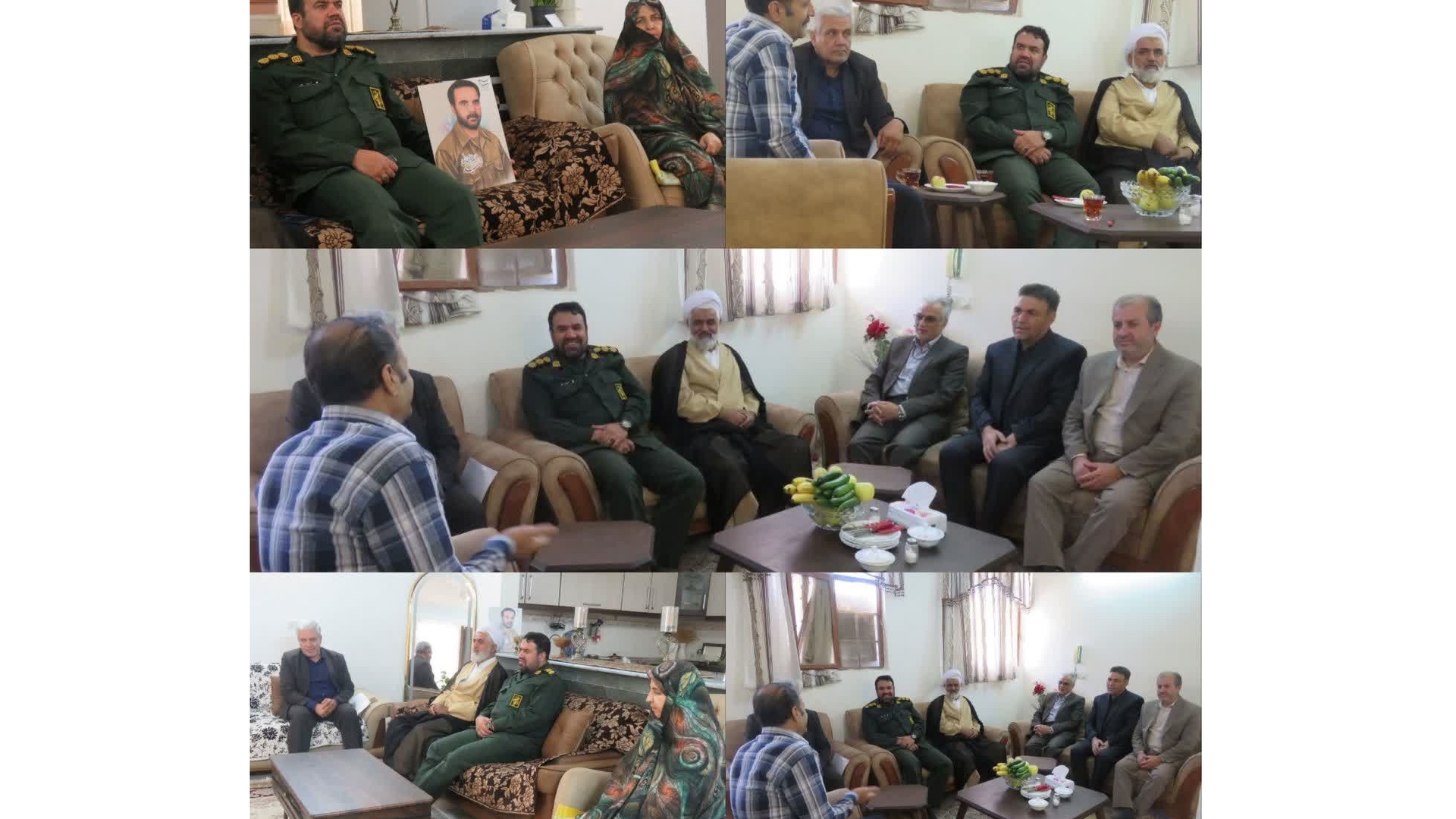 دیدار مسئولان شهرستان زرندیه با خانواده‌های شهدا و ایثارگران در آغاز هفته دفاع مقدس