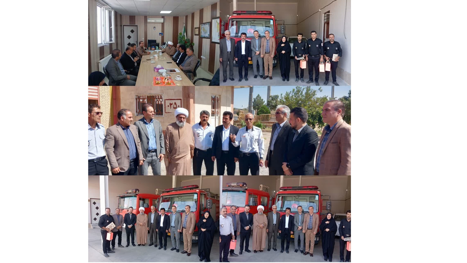 تقدیر فرماندار زرندیه از آتش‌نشانان شهرداری زاویه و شهرک صنعتی زاویه