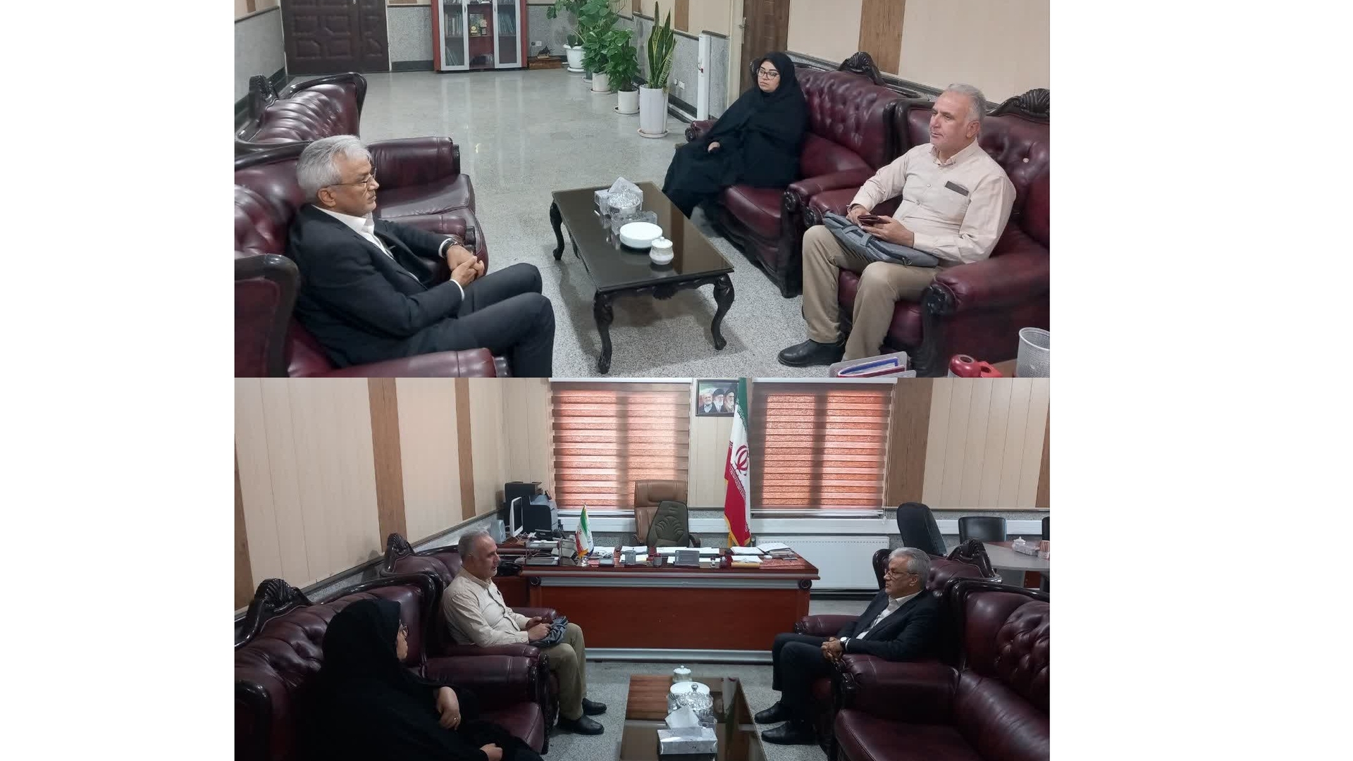 دیدار دهیار و رئیس شورای اسلامی روستای صدرآباد با فرماندار زرندیه؛ بررسی مسائل محلی