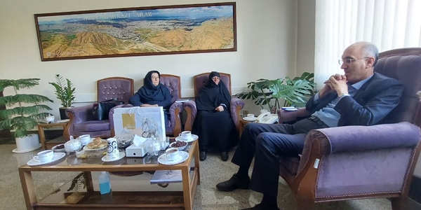دیدارمفتح زاده مدیرکل امورزنان وخانواده با معاون هماهنگی اموراقتصادی استانداری مرکزی