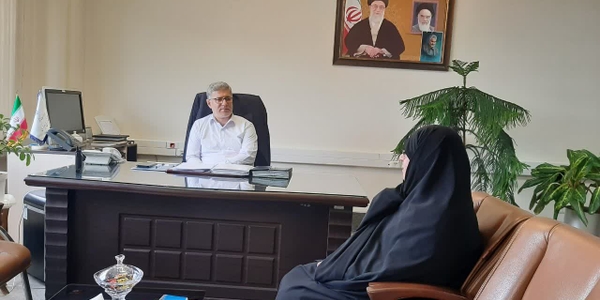 دیدار مفتح زاده مدیرکل امورزنان وخانواده استانداری با آقای قمری معاون سیاسی و امنیتی واجتماعی استانداری