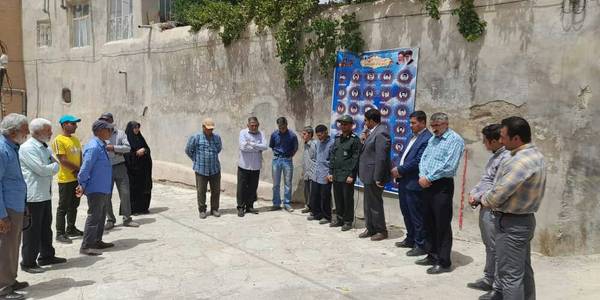 افتتاح پروژه سنگ فرش معابر روستای نقوسان