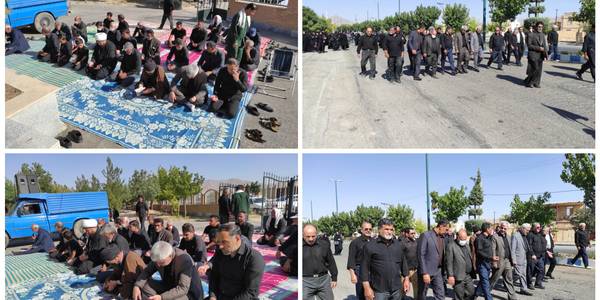مراسم راهپیمایی جاماندگان اربعین حسینی در شهرستان خمین برگزار شد