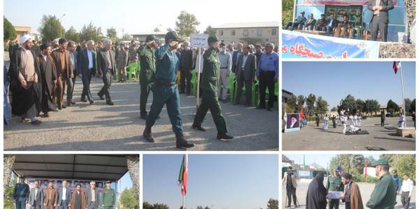 صبحگاه مشترک نیروهای نظامی و انتظامی شهرستان خمین برگزار شد.