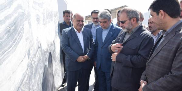 مراسم افتتاح پانزدهمین نمایشگاه بین المللی سنگ ایران در شهرستان محلات - شهر نیم ور