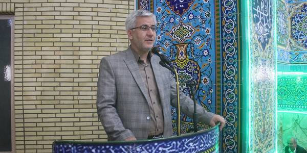 سخنرانی فرماندار در مصلی امام خمینی (ره) خمین بمناسبت هفته کار و کارگر
