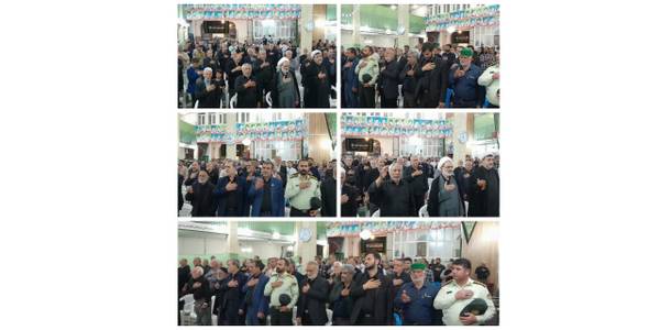 مراسم گرامیداشت عزای عمومی شهدای خدمت در حسینیه شهدای شهر پرندک
