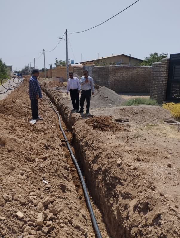 اصلاح و بازسازی قسمتی از شبکه توزیع و انشعابات روستای غیاث آباد