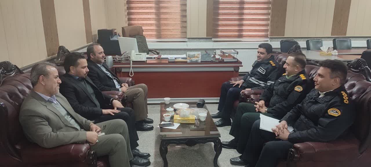 دیدار فرمانده پلیس راهور و سرهنگ اسکینی با فرماندار