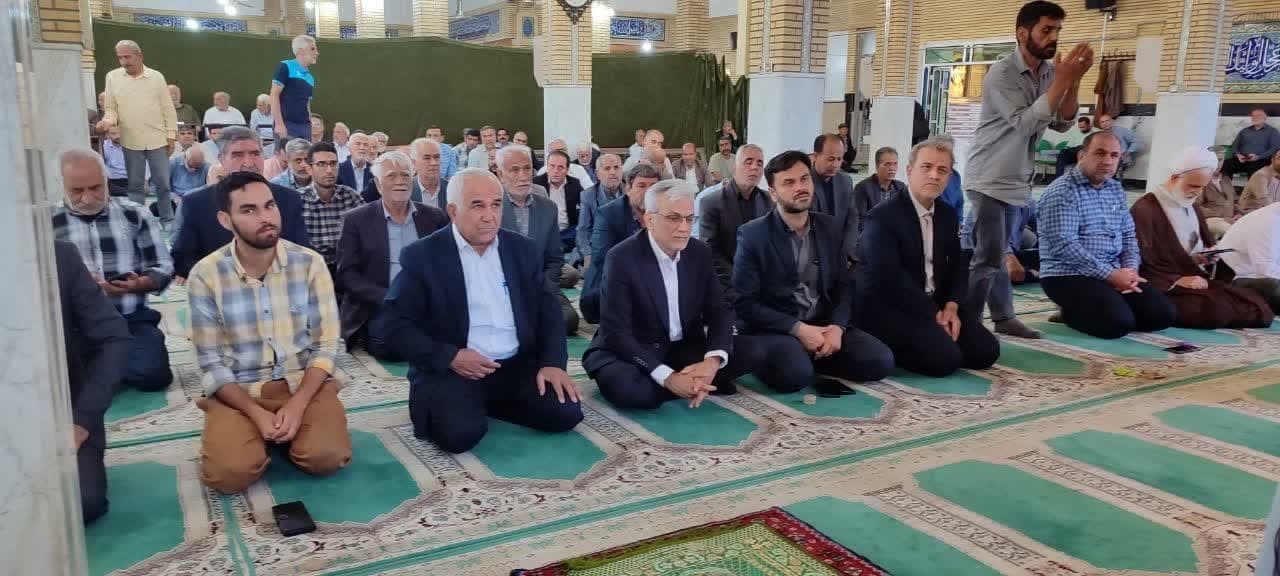 حضور دکتر احمدی در نماز عید سعید قربان شهر مأمونیه