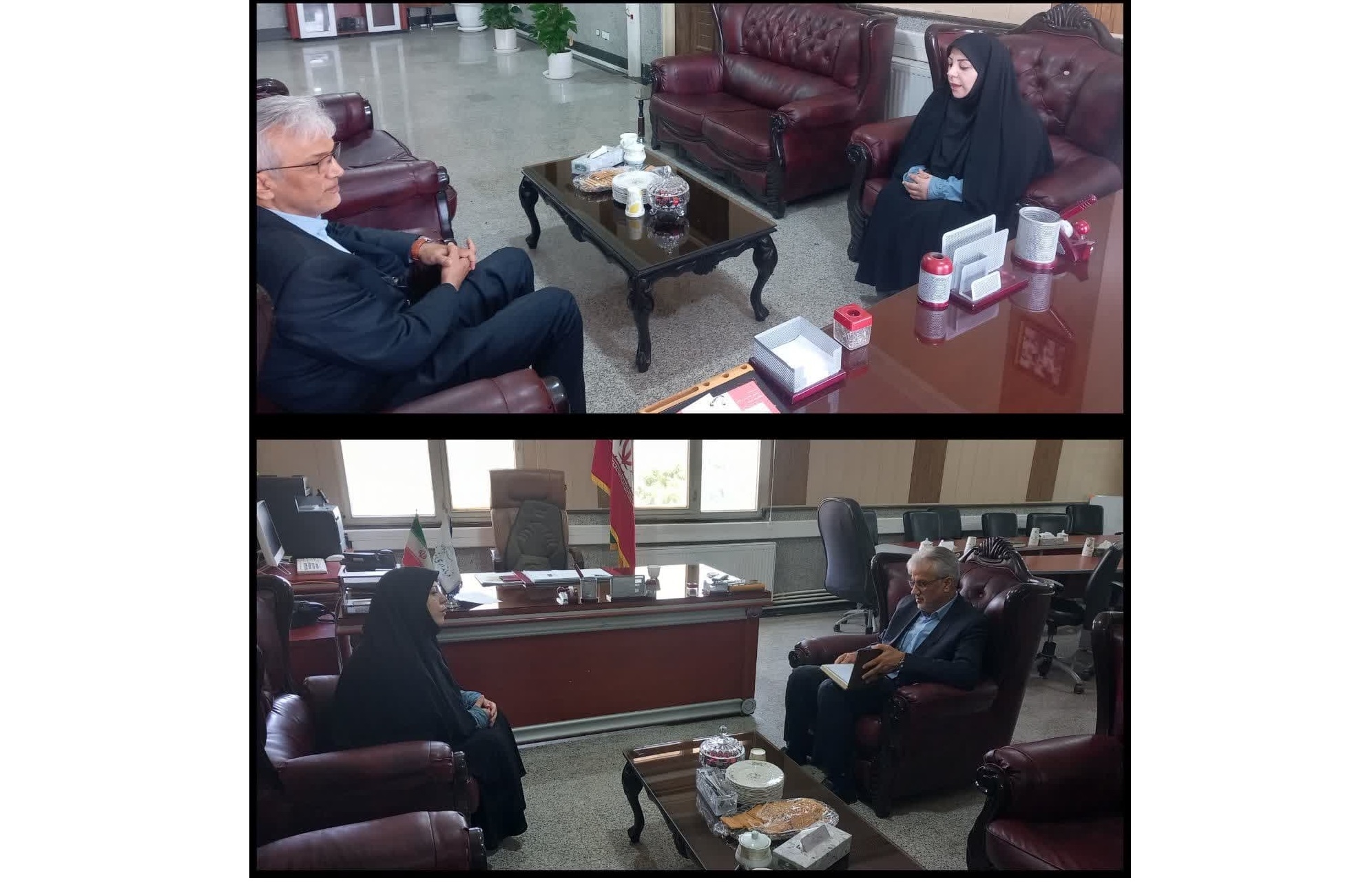 دیدار دهیار روستای فرج‌آباد بخش مرکزی با سرپرست فرمانداری زرندیه