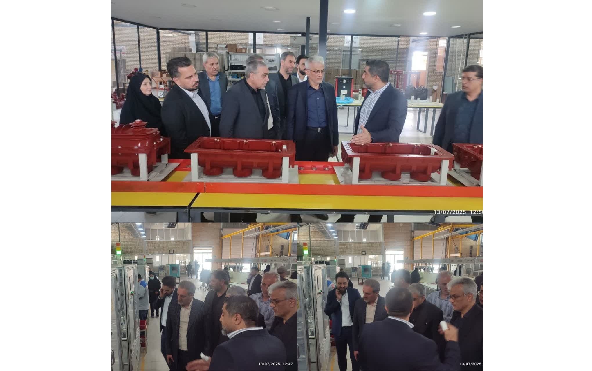 بازدید مسئولان شهرستان و استان از واحد تولید فیوزهای صنعتی و تابلوهای برق در شهرک صنعتی مامونیه